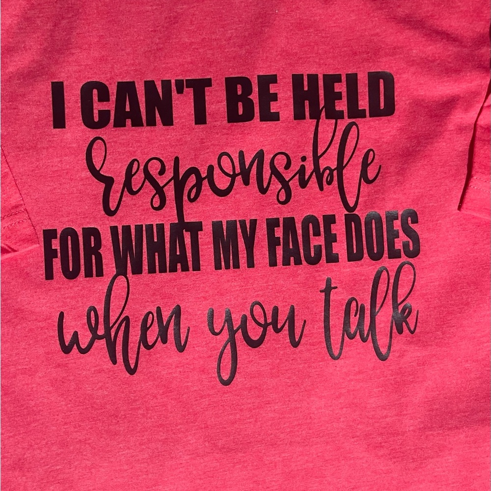 I can’t be held responsible- Htr Red Crewneck XL
